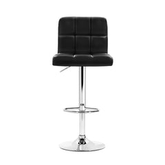 Artiss 4x Bar Stools Leather Gas Lift Black