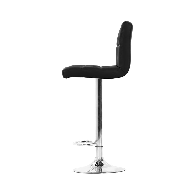 Artiss 4x Bar Stools Leather Gas Lift Black