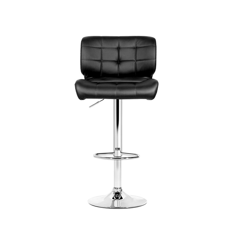 Artiss 4x Bar Stools Gas Lift Leather Padded Black