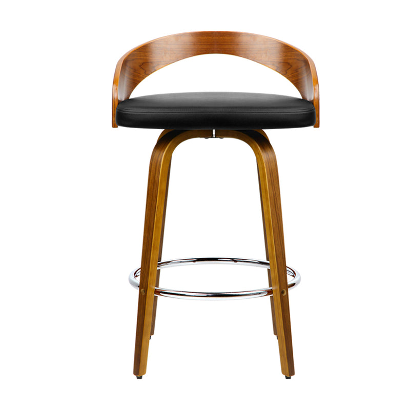 Artiss 4x Bar Stools Swivel Seat Curving Backrest