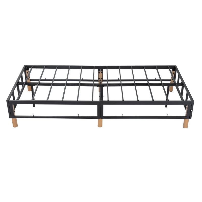 Metal Bed Frame Mattress Foundation Blue – Double