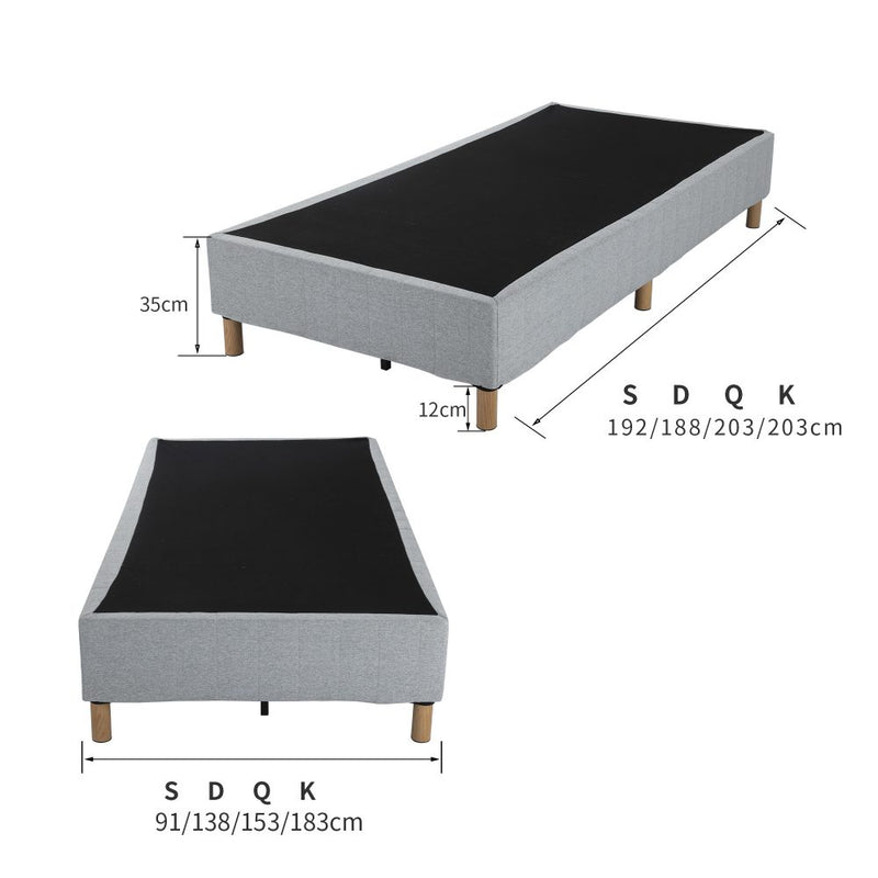 Metal Bed Frame Mattress Foundation Blue – Double