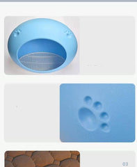 YES4PETS Medium Cave Cat Kitten Box Igloo Cat Bed House Dog Puppy House-Blue