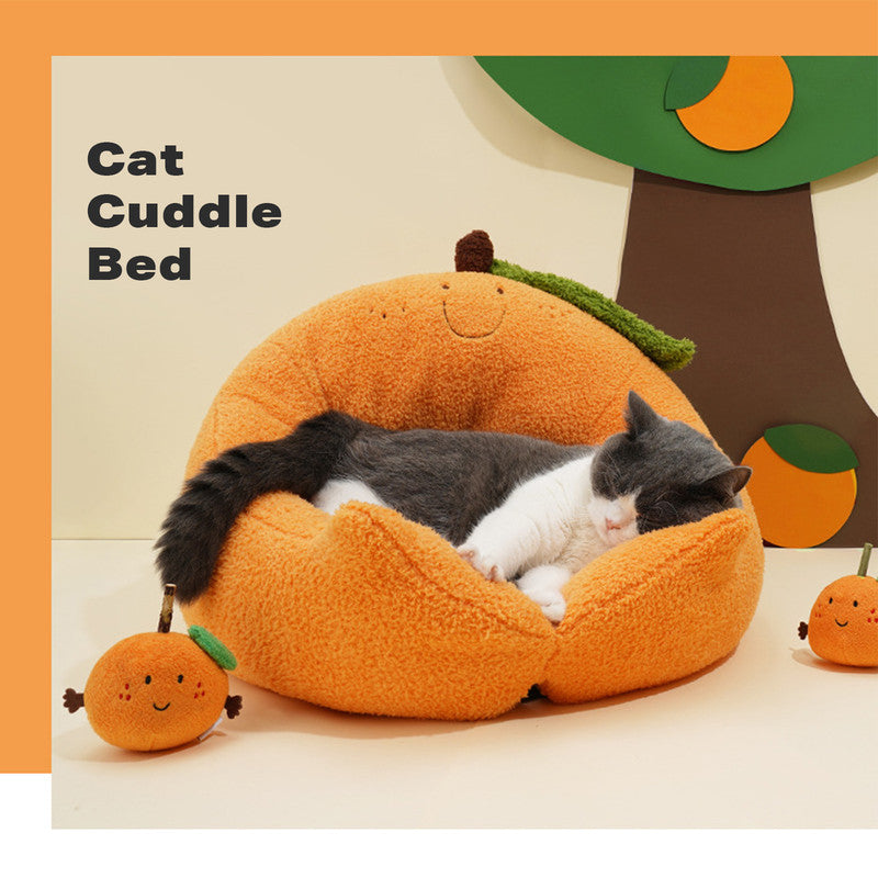 Cat Bed Cat Calming Beds Cat Sleeping Bed Detachable Washable Fluffy Cat Beds