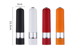 Red Elegant Red Electric Salt and Pepper Grinder - Modern and Compact for Effortless Seasoning