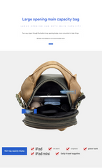 Grey Stylish Multi-Functional Men's Chest Bag - Lightweight Crossbody Sling Pack